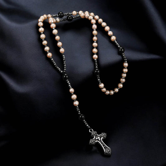 Freshwater Pearl Rosary Necklace