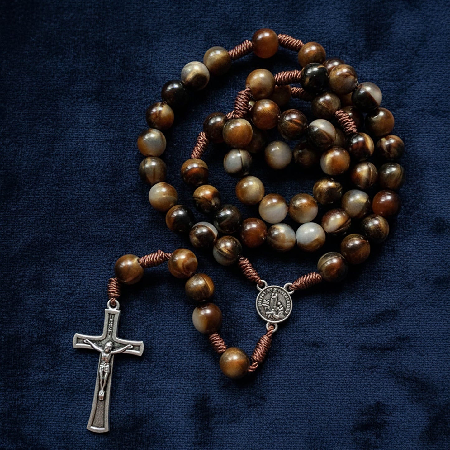 Brown Rosary Necklace Our Lady