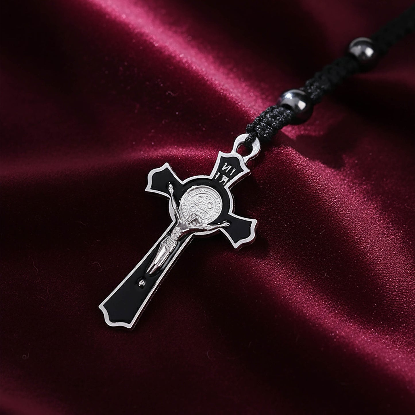 Hematite Black Rosary Necklace