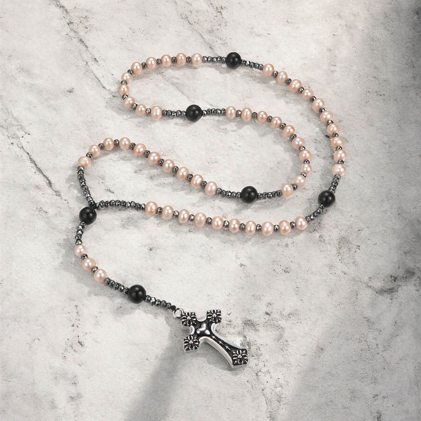 Freshwater Pearl Rosary Necklace